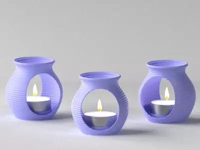 Open Tealight Holder 3D print model