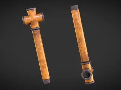 Iron Pipe Melee Low-poly 3D model