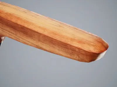 Wooden Knife 001 - Light Low-poly 3D model