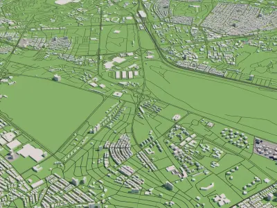 Ankara Turkey 25x25km 3D City Map 3D model