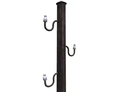 electric pole Low-poly 3D model get