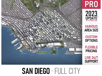 San Diego Low-poly 3D model