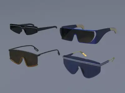 Fashion Sci fi glasses pack x4