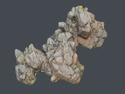 3d scanned rock cliff A2 3D model