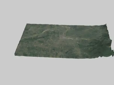 VIENTIANE City Low-poly 3D model