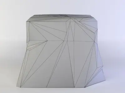 Big rock Low-poly 3D model