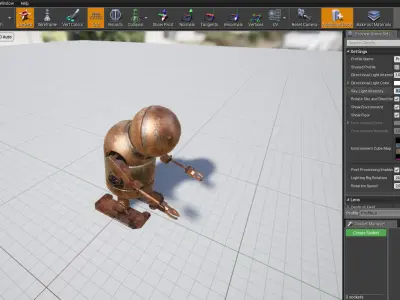 EB - Little robot Low-poly 3D model