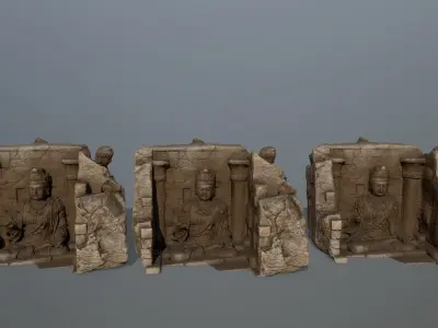 buda temple  Low-poly 3D model