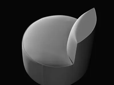 Tacchini baobab round armless chair 3D model