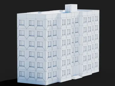 LOW POLY - SOVIET APARTMENT BUILDING 3D model