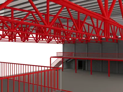 industrial pavilion 3D model