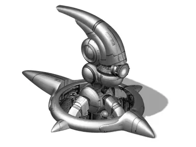 Spaceship - Ground Fort 02 3D model