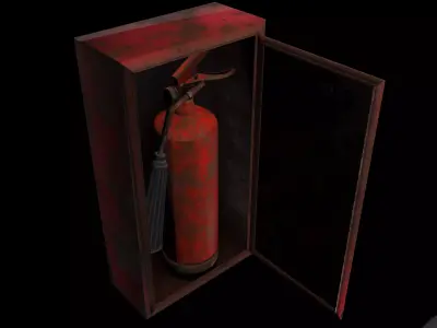 Fire extinguisher box  3D model