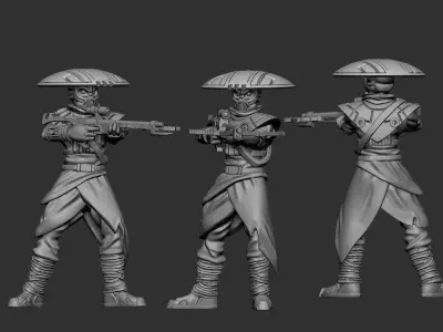 Bowcaster Bounty Hunter Legion Scale 3D print model