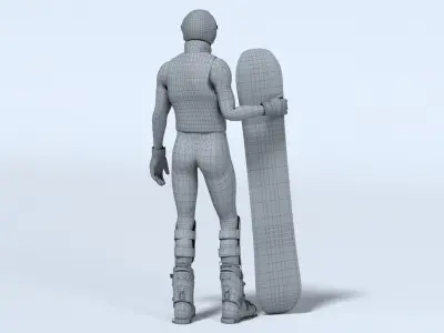  Olympic Snowboarder Animated HQ Standard License 