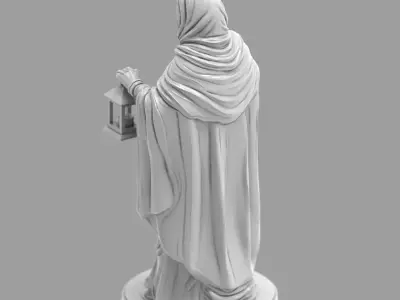 Saint Joseph Nativity Figure LED Ready Lantern  Staff  RPG  3D print model