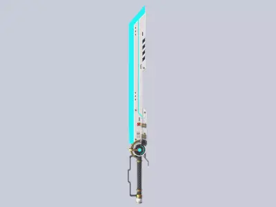 Scifi greatsword Low-poly 3D model