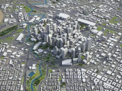 Greater Houston - metropolitan area 3D Model Pack