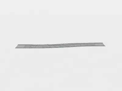 Road long piece of metal Low-poly 3D model