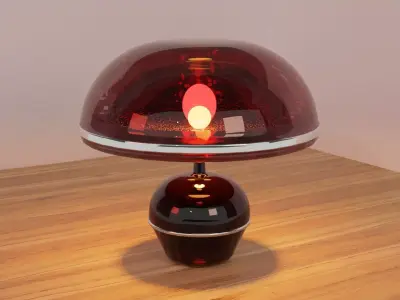 Retro Lamp Low-poly 3D model