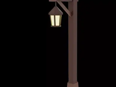 Street Lamp  Low Poly  Low-poly 3D model