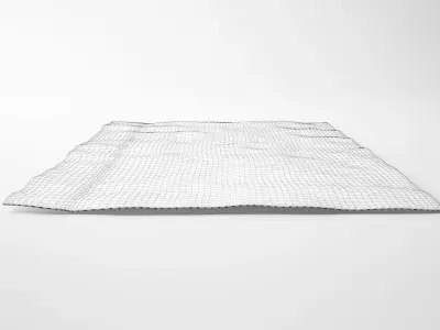 Light Grey Carpet - Rug Low-poly 3D model