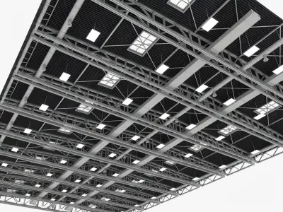 Ceiling Ventilation Pipes 15 3D model