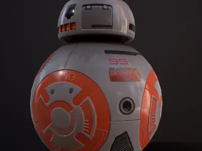 Droid V4 Low-poly 3D model
