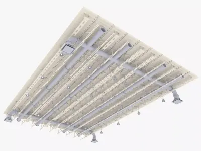Ceiling Ventilation Pipes 6 3D model