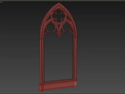 Medieval window  Low-poly 3D model