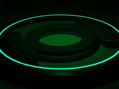 green lantern logo Low-poly 3D model