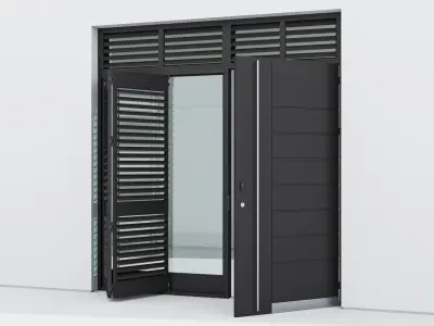Aluminium door 44 3D model