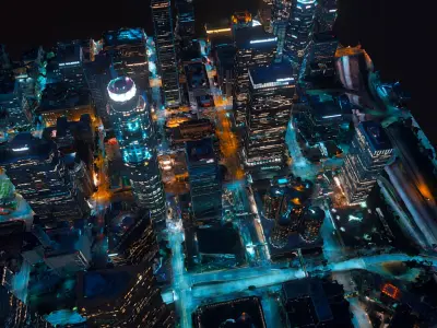 City at night 3D model