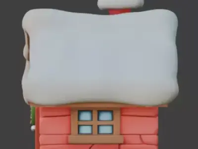 Santa Claus North Pole Cabin 3D Model Low-poly 3D model