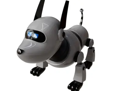 Rigged 3D Robot Dog Model  Low-poly 3D model