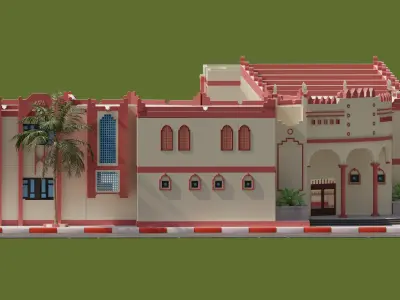 arabic School complex 3D model