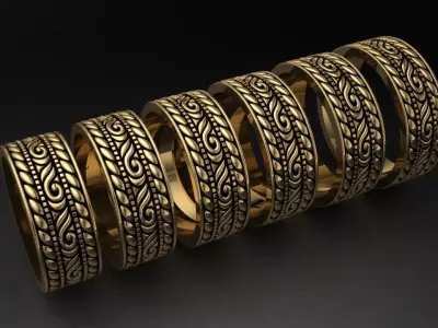 Beautiful filigree Ring  3D print model