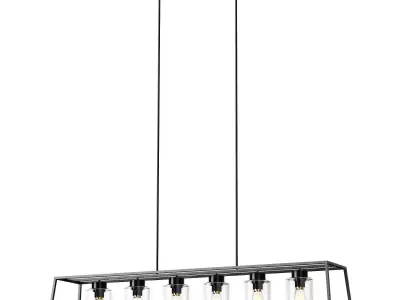 Rectangle Chandelier Low-poly 3D model