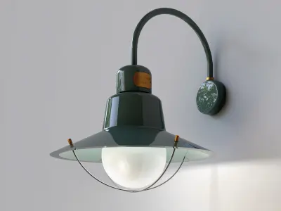 Exterior Wall Sconce Light Set 3D model