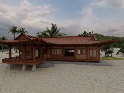 Casa Scene-villa-modern house 3D model