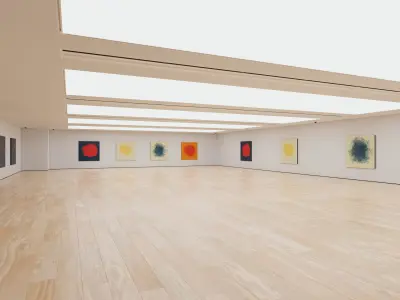 Art Museum Gallery Interior 17 Low-poly 3D model