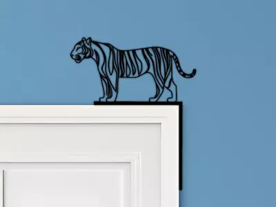 Tiger Door Corner Decor 3D print model buy