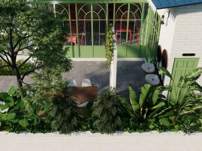 French Restaurant 3D Model 3D model