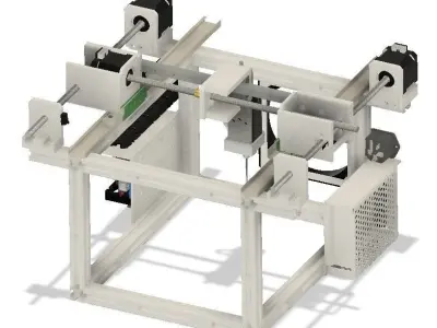 Modular DIY Laser Cutter Frame  3D Printable Parts PLA Optimized 3D print model