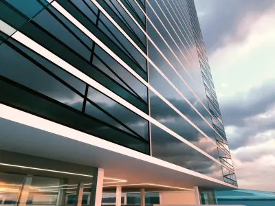 Modern Building Concept V302 3D model