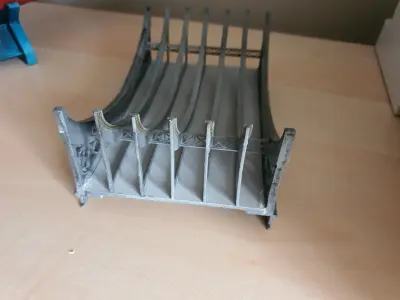 Pre supported Historical Road Bridge for H0 Scale 3D print model