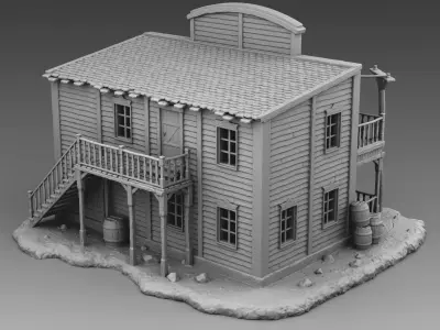 Big saloon 3D print model