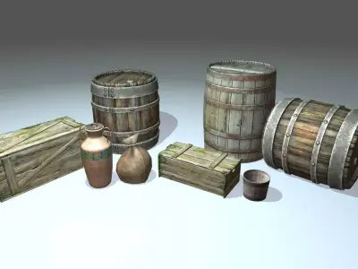 Container pack 3D model