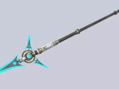 Scifi spear Low-poly 3D model buy