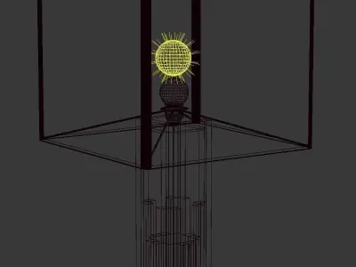 Square Pair of table Lamp by LA Studio  3D model